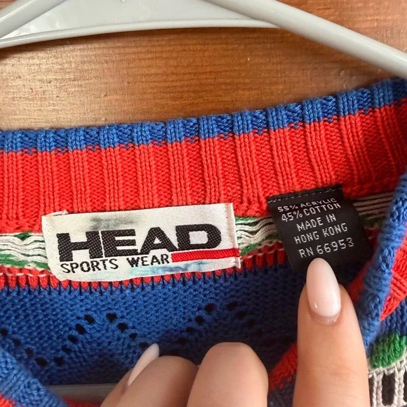 Vintage 80s/90s HEAD Abstract Knit Sweater - Picture 3 of 7
